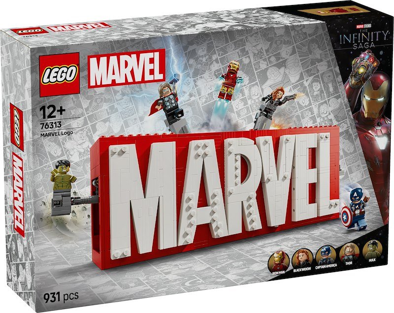 Lego Marvel Logo e minifigure 76313