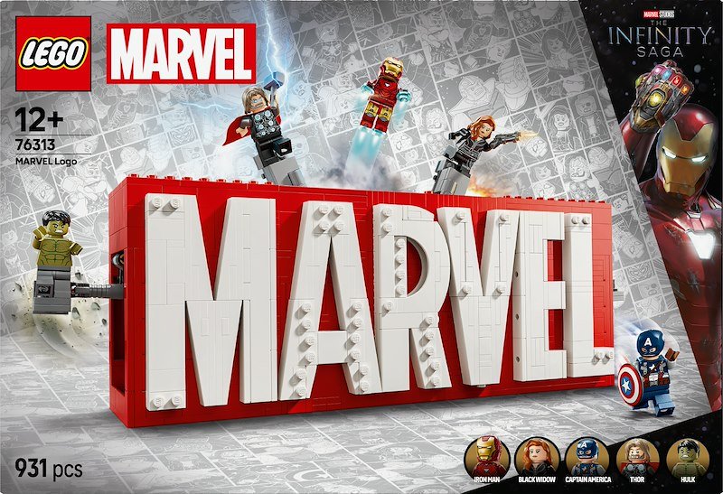 Lego Marvel Logo e minifigure 76313