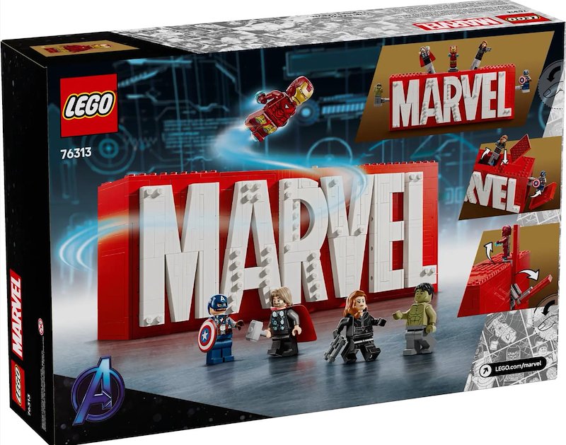 Lego Marvel Logo e minifigure 76313