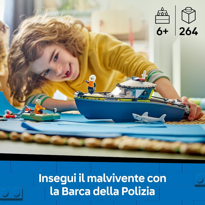 Lego® Inseguimento del motoscafo della Polizia 60456