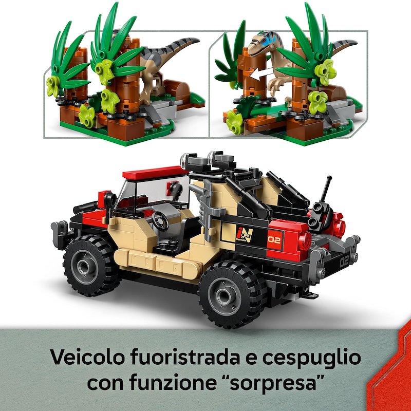 Lego® Fuga dal Raptor sul fuoristrada 76972
