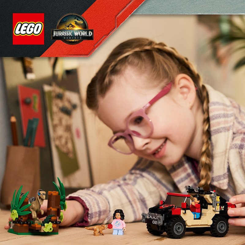 Lego® Fuga dal Raptor sul fuoristrada 76972