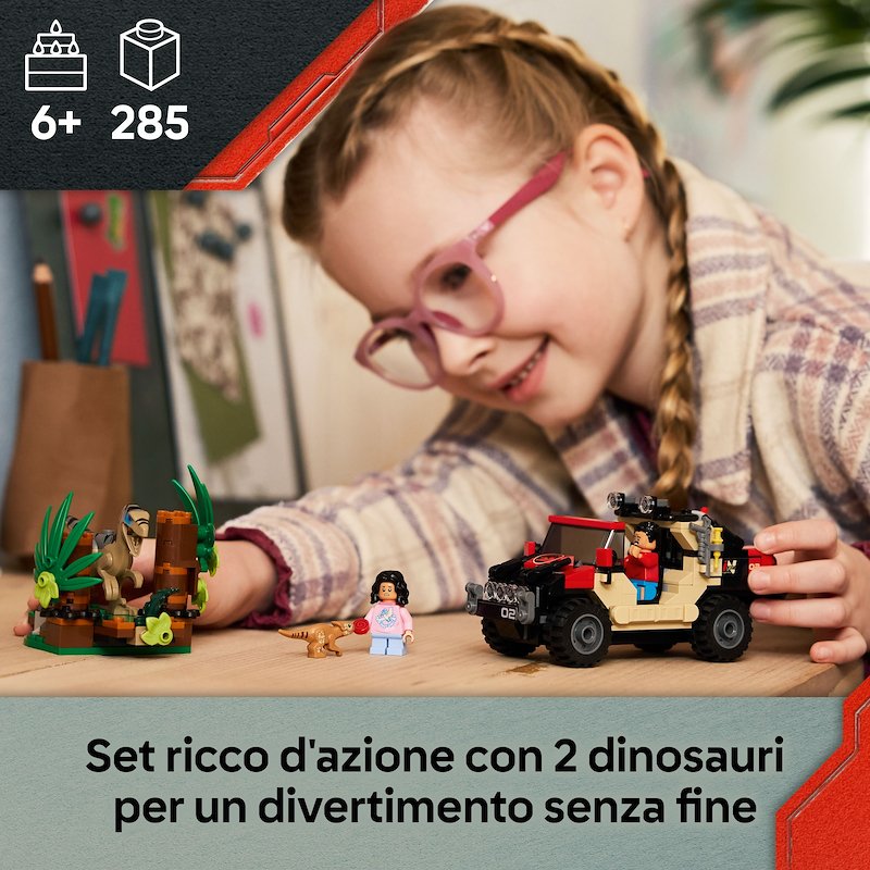 Lego® Fuga dal Raptor sul fuoristrada 76972