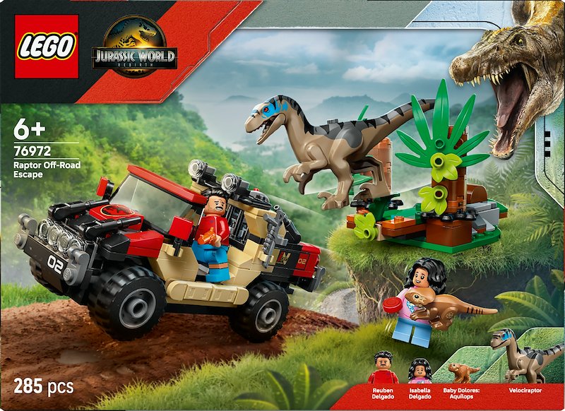 Lego® Fuga dal Raptor sul fuoristrada 76972