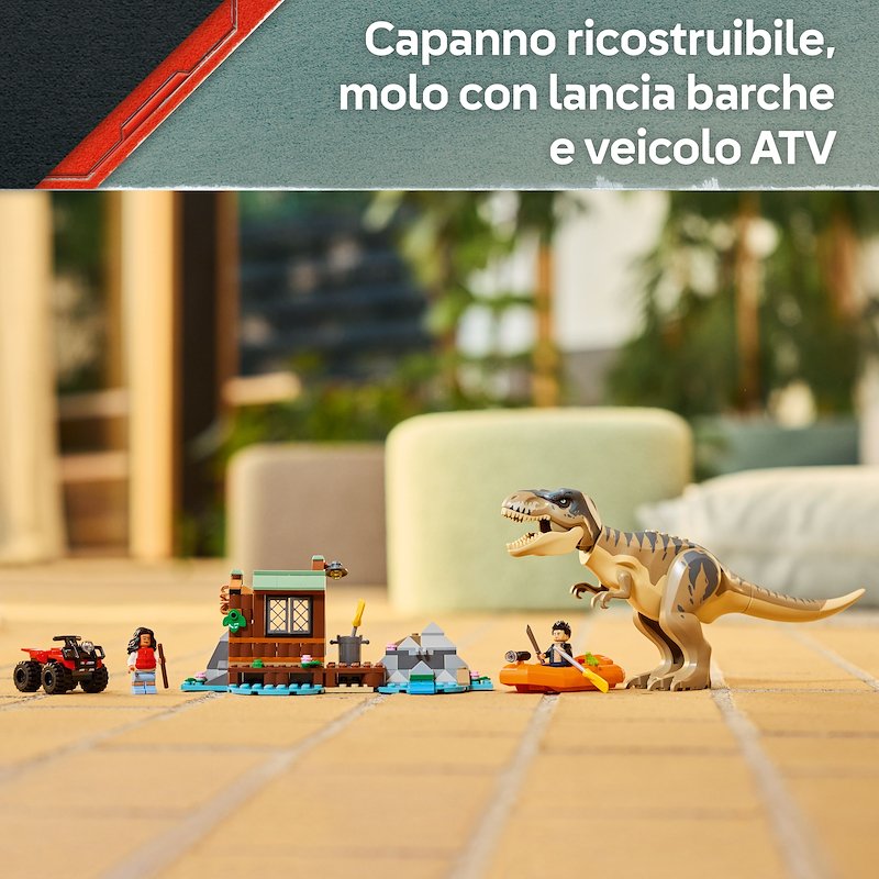 Lego® Fuga sul fiume dal T. rex 76975