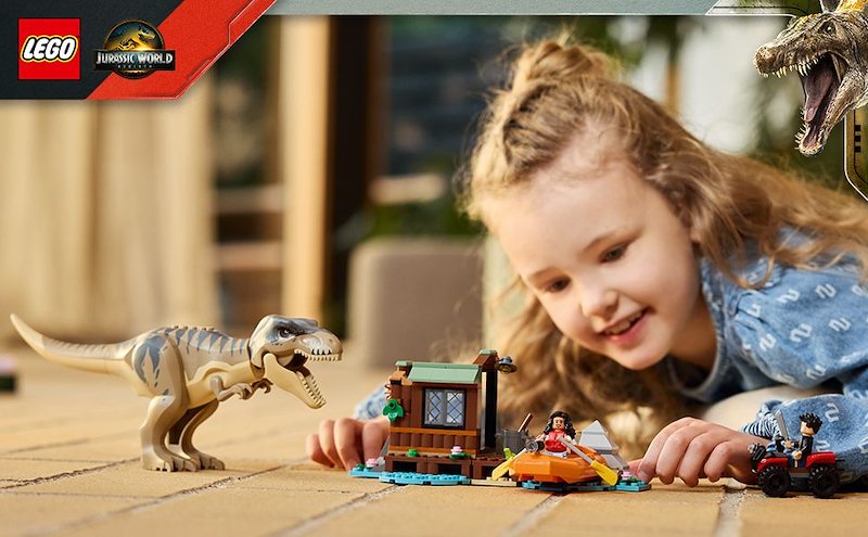 Lego® Fuga sul fiume dal T. rex 76975