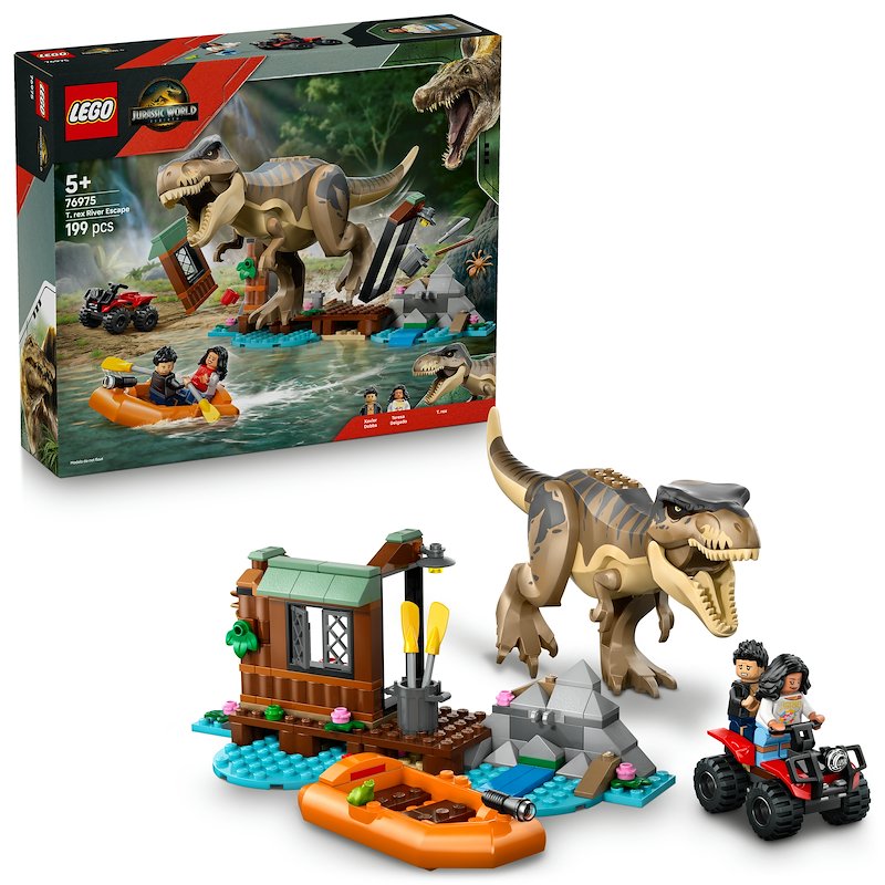 Lego® Fuga sul fiume dal T. rex 76975