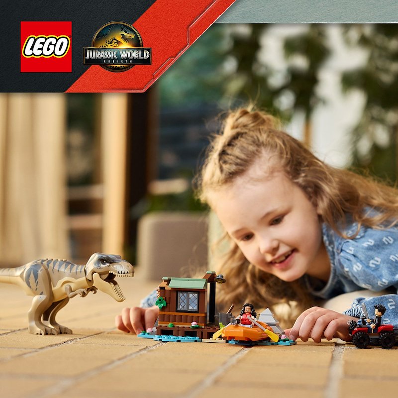 Lego® Fuga sul fiume dal T. rex 76975