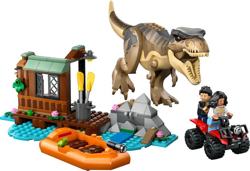 Lego® Fuga sul fiume dal T. rex 76975