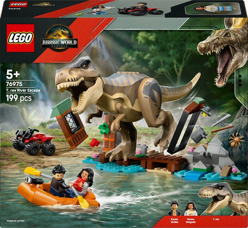 Lego® Fuga sul fiume dal T. rex 76975