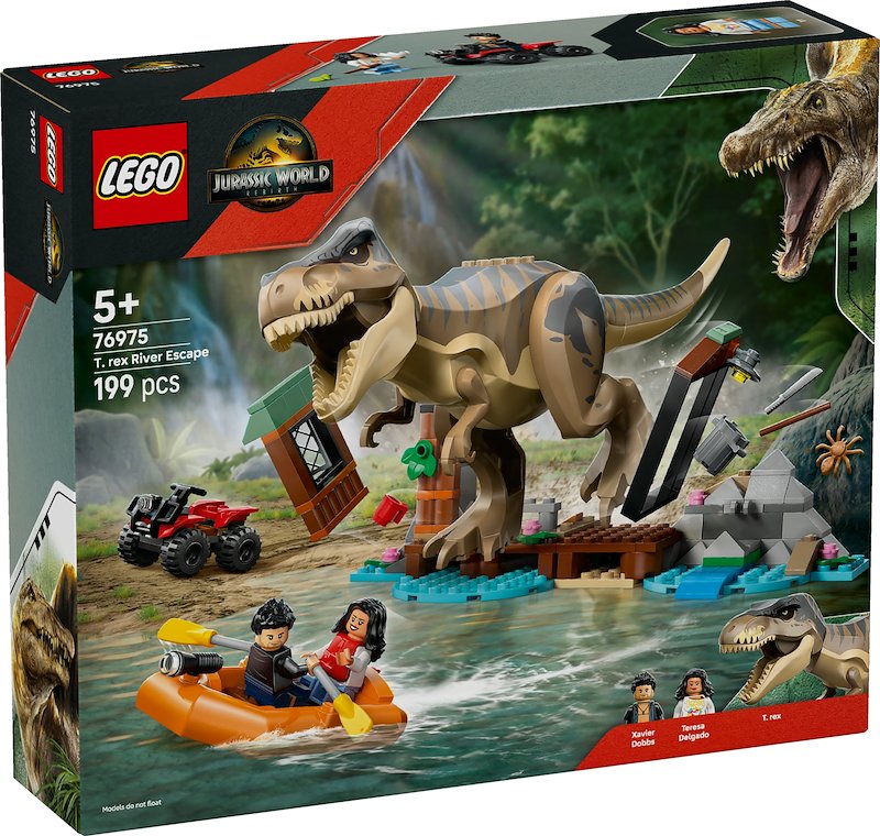 Lego® Fuga sul fiume dal T. rex 76975