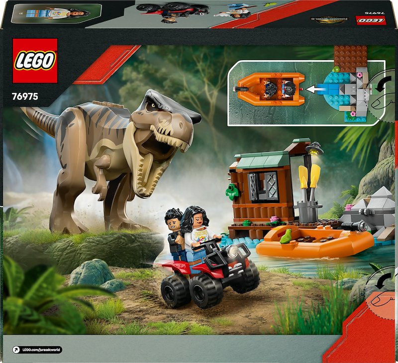 Lego® Fuga sul fiume dal T. rex 76975