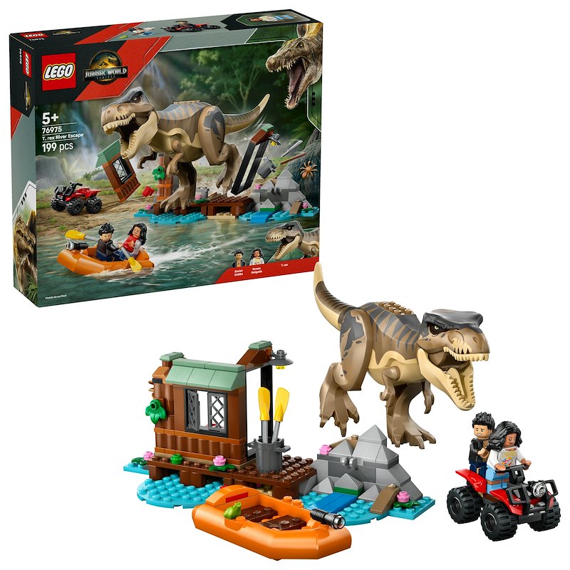 Lego® Fuga sul fiume dal T. rex 76975