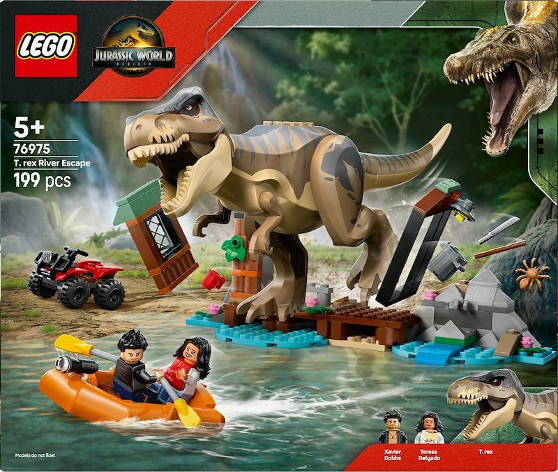 Lego® Fuga sul fiume dal T. rex 76975