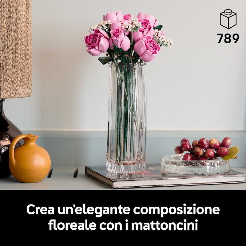 Lego BOUQUET DI ROSE ROSA 10374