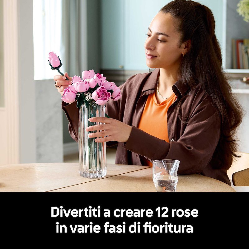 Lego BOUQUET DI ROSE ROSA 10374