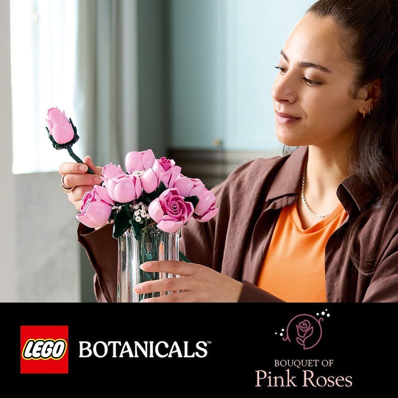Lego BOUQUET DI ROSE ROSA 10374