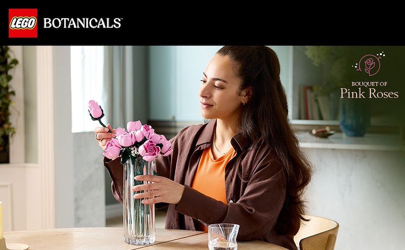 Lego BOUQUET DI ROSE ROSA 10374