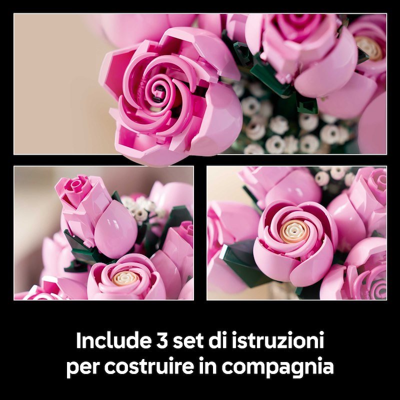 Lego BOUQUET DI ROSE ROSA 10374