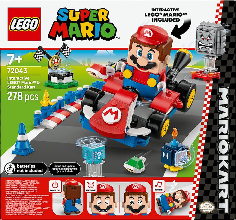Lego MARIO KART Mario interattivo e Kart standard  72043