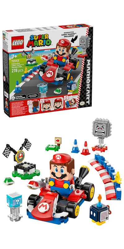 Lego MARIO KART Mario interattivo e Kart standard  72043