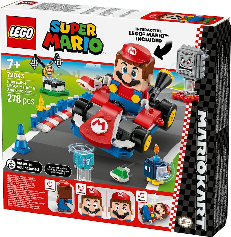 Lego MARIO KART Mario interattivo e Kart standard  72043