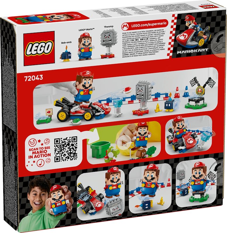 Lego MARIO KART Mario interattivo e Kart standard  72043