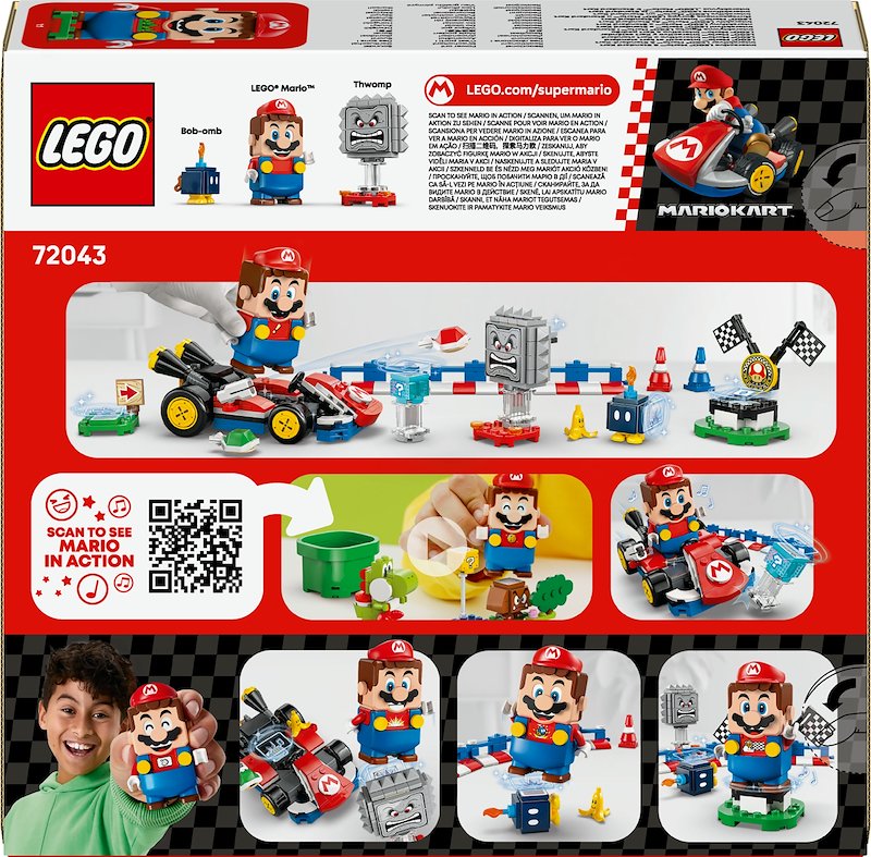 Lego MARIO KART Mario interattivo e Kart standard  72043