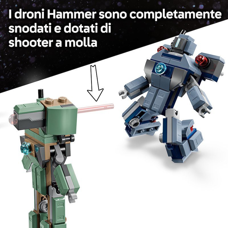 Lego Iron Man e War Machine contro i droni di Hammer 76320