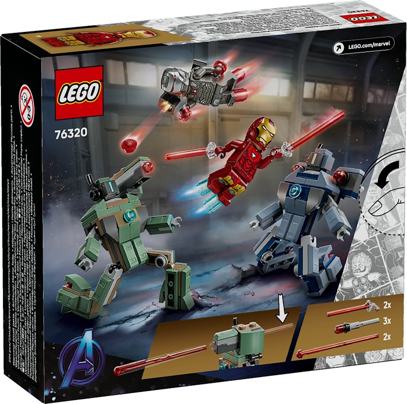 Lego Iron Man e War Machine contro i droni di Hammer 76320