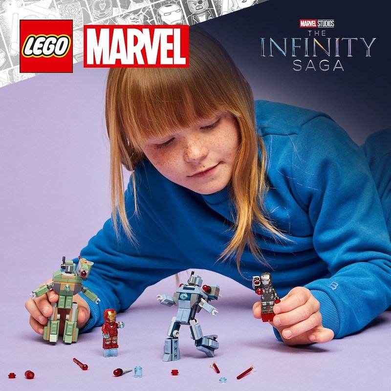 Lego Iron Man e War Machine contro i droni di Hammer 76320