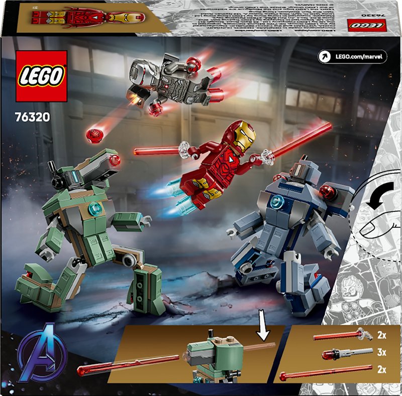 Lego Iron Man e War Machine contro i droni di Hammer 76320