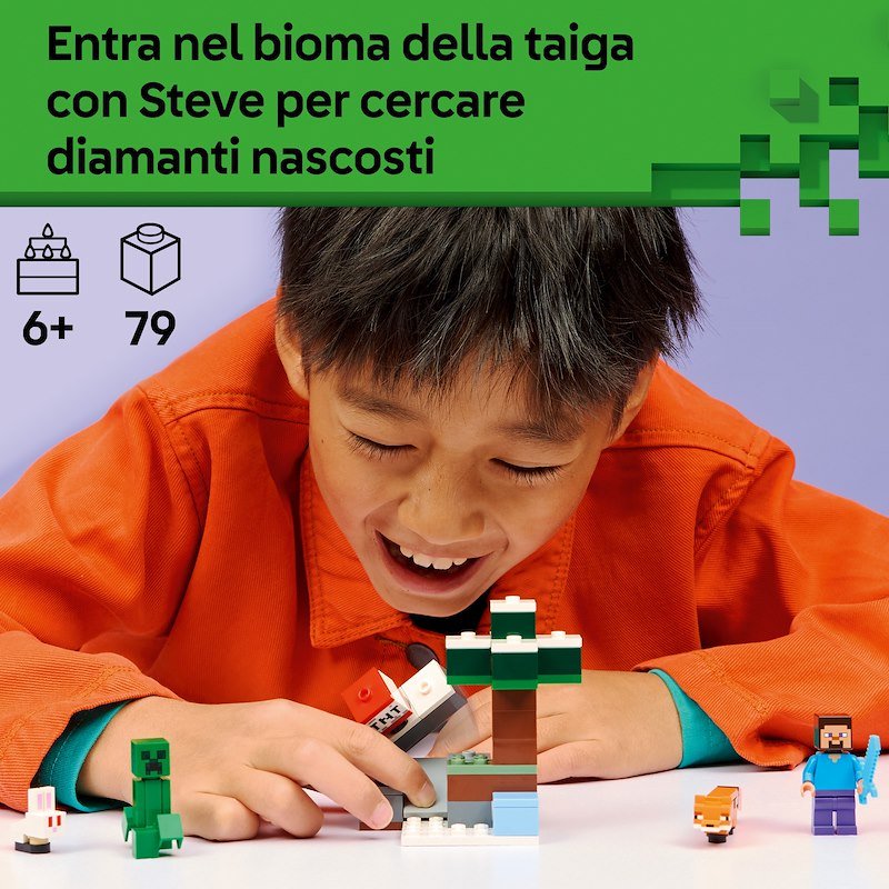 Lego® Minecraft Avventura di Steve nella taiga 21583