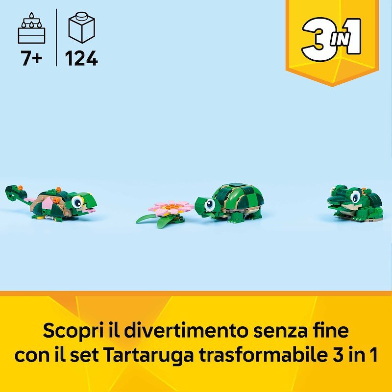 Lego®  Tartaruga con un fiore di ninfea Creator 31377