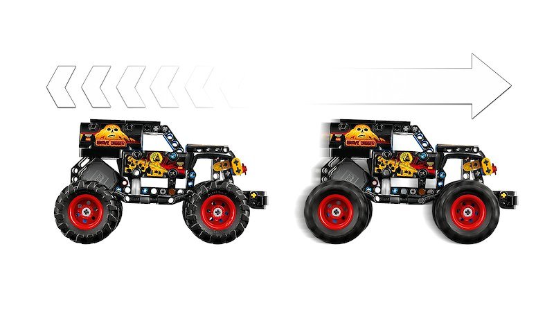 Lego Technic Monster Jam™ Grave Digger™ Fuoco e Ghiaccio 42219