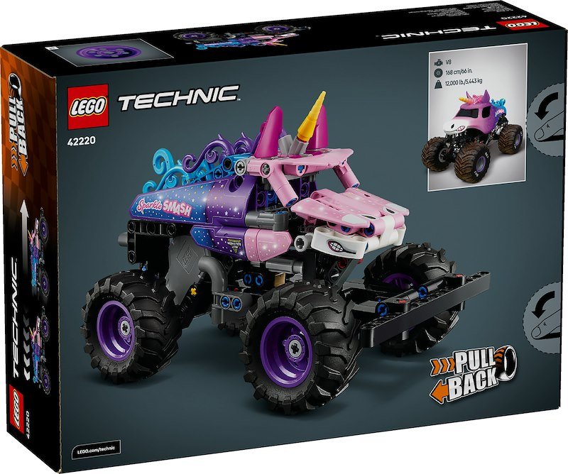 Lego Technic Monster Jam™ Sparkle Smash™ a retrocarica 42220