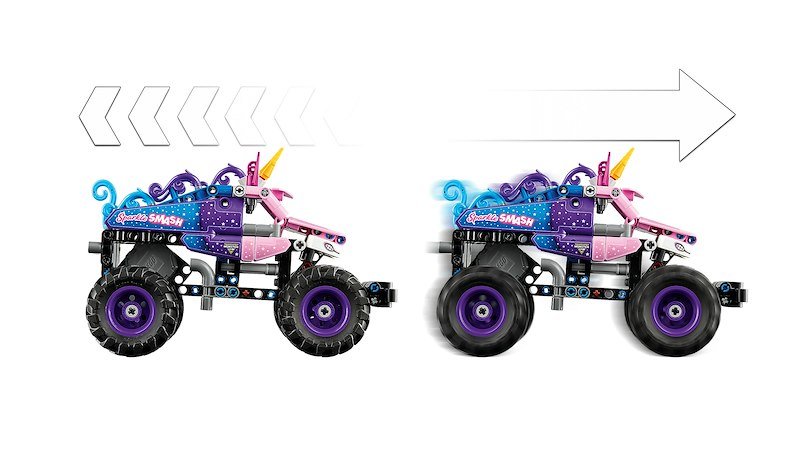 Lego Technic Monster Jam™ Sparkle Smash™ a retrocarica 42220