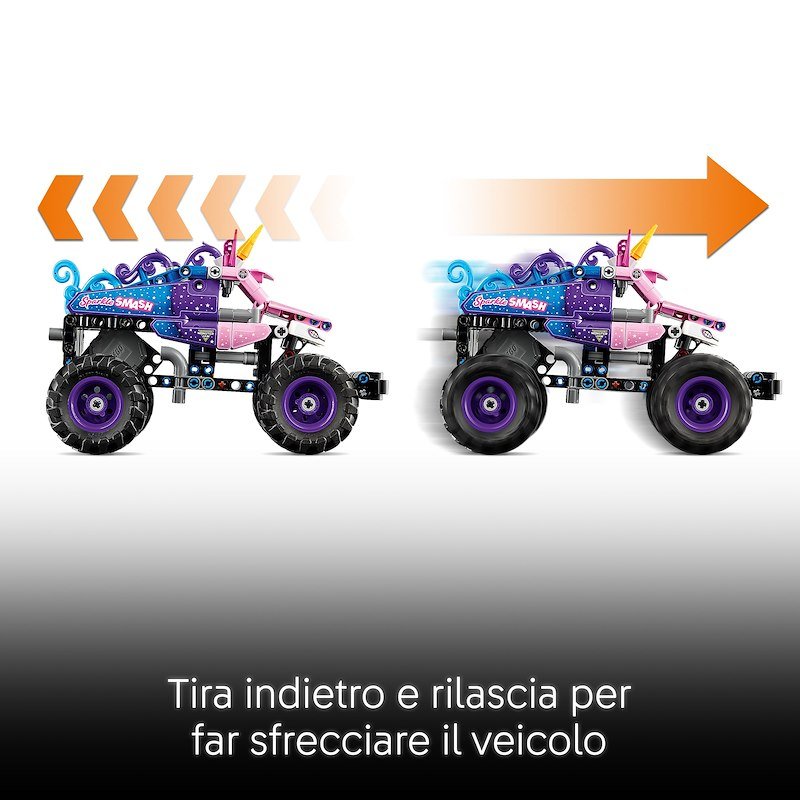Lego Technic Monster Jam™ Sparkle Smash™ a retrocarica 42220