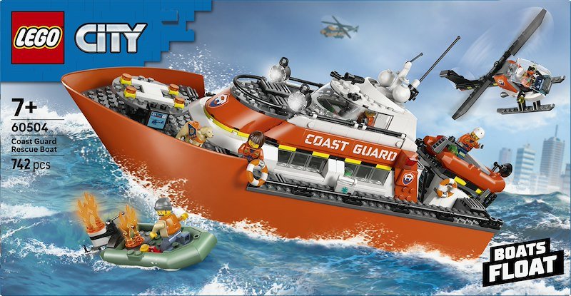 Lego® Motoscafo di soccorso ed elicottero della Guardia Costiera 60504