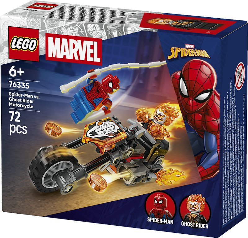 Lego Spider-Man vs. Ghost Rider in motocicletta 76335