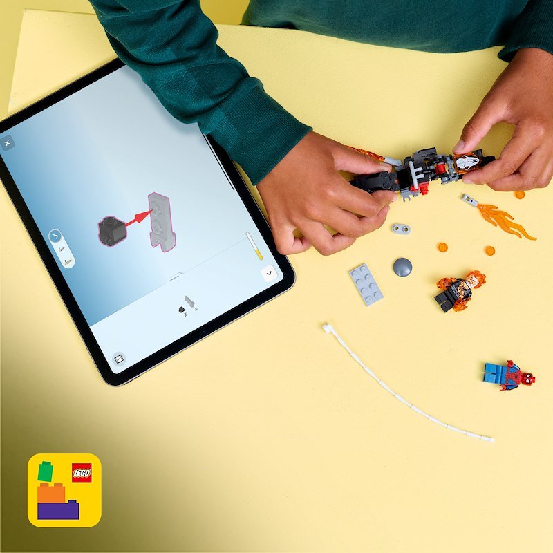 Lego Spider-Man vs. Ghost Rider in motocicletta 76335