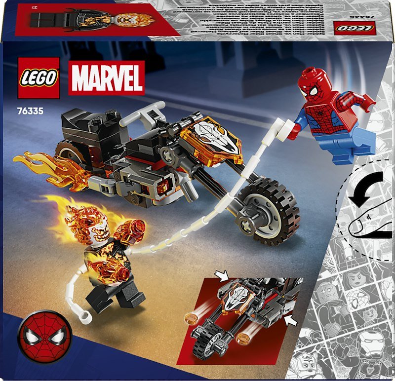 Lego Spider-Man vs. Ghost Rider in motocicletta 76335