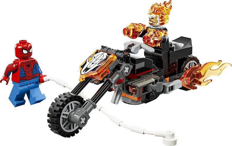 Lego Spider-Man vs. Ghost Rider in motocicletta 76335