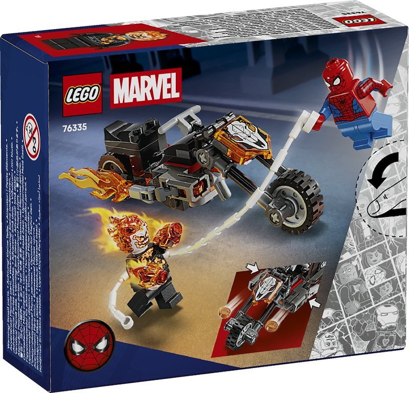 Lego Spider-Man vs. Ghost Rider in motocicletta 76335