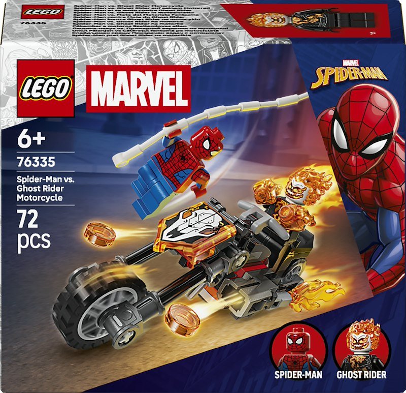 Lego Spider-Man vs. Ghost Rider in motocicletta 76335