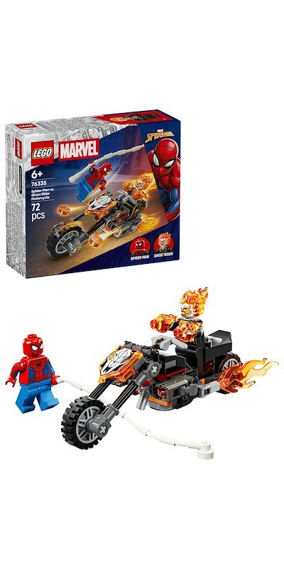 Lego Spider-Man vs. Ghost Rider in motocicletta 76335