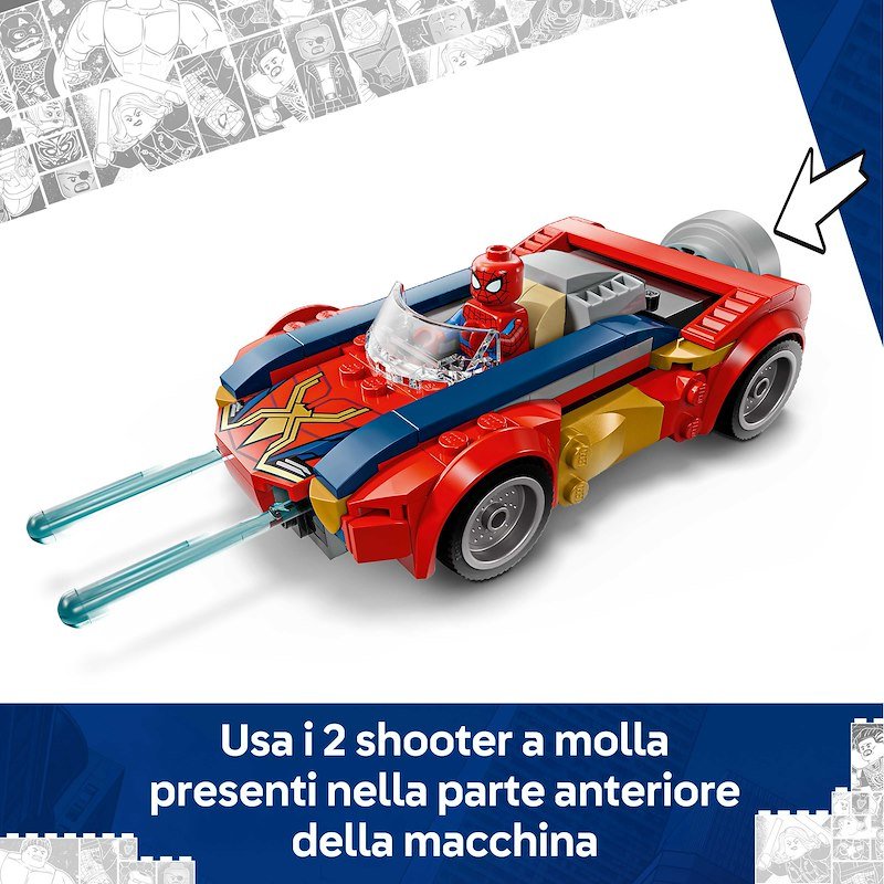 Lego Auto di Spider-Man vs. Venomized Wolverine 76336