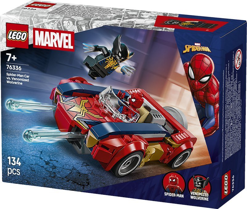 Lego Auto di Spider-Man vs. Venomized Wolverine 76336
