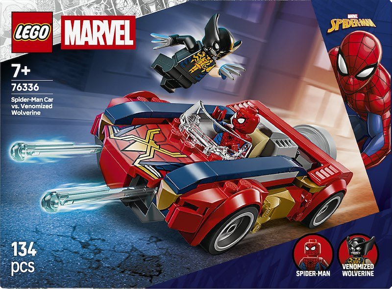 Lego Auto di Spider-Man vs. Venomized Wolverine 76336