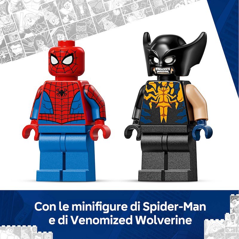 Lego Auto di Spider-Man vs. Venomized Wolverine 76336